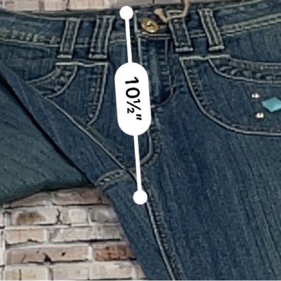 NWT Women’s Blue Identity Blue Stoned Detailed Stretchy Denim Jean (6P) FQ24 - Picture 9 of 11